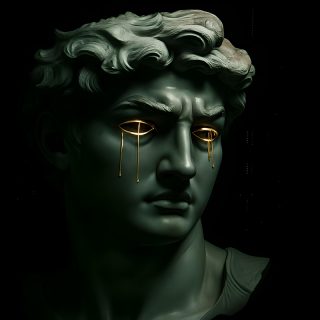 Statue Bust Golden Eyes